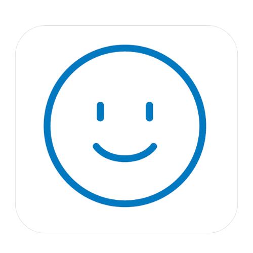 An icon of a smiling face