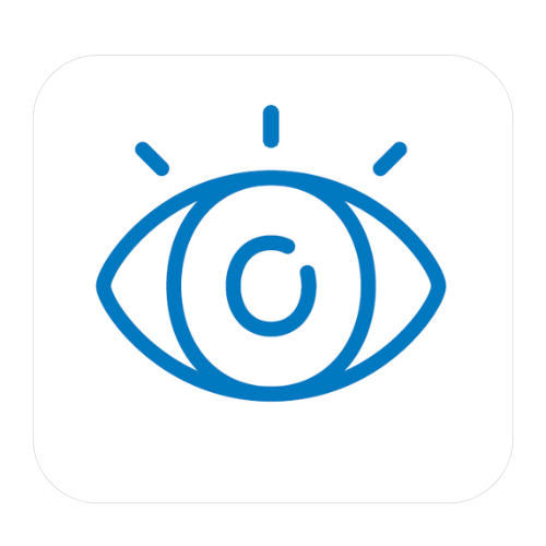 An icon representing eye contact