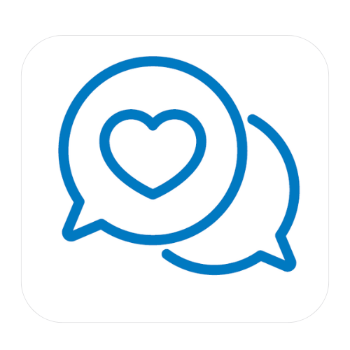 An icon representing conversation
