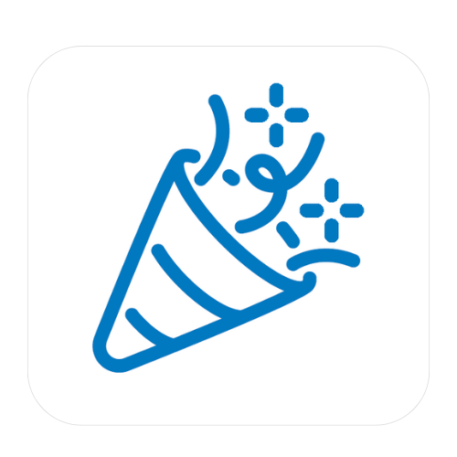 An icon representing celebration